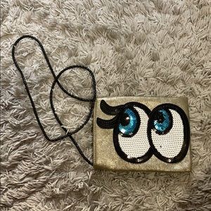 A sparkly sequin crossbody bag